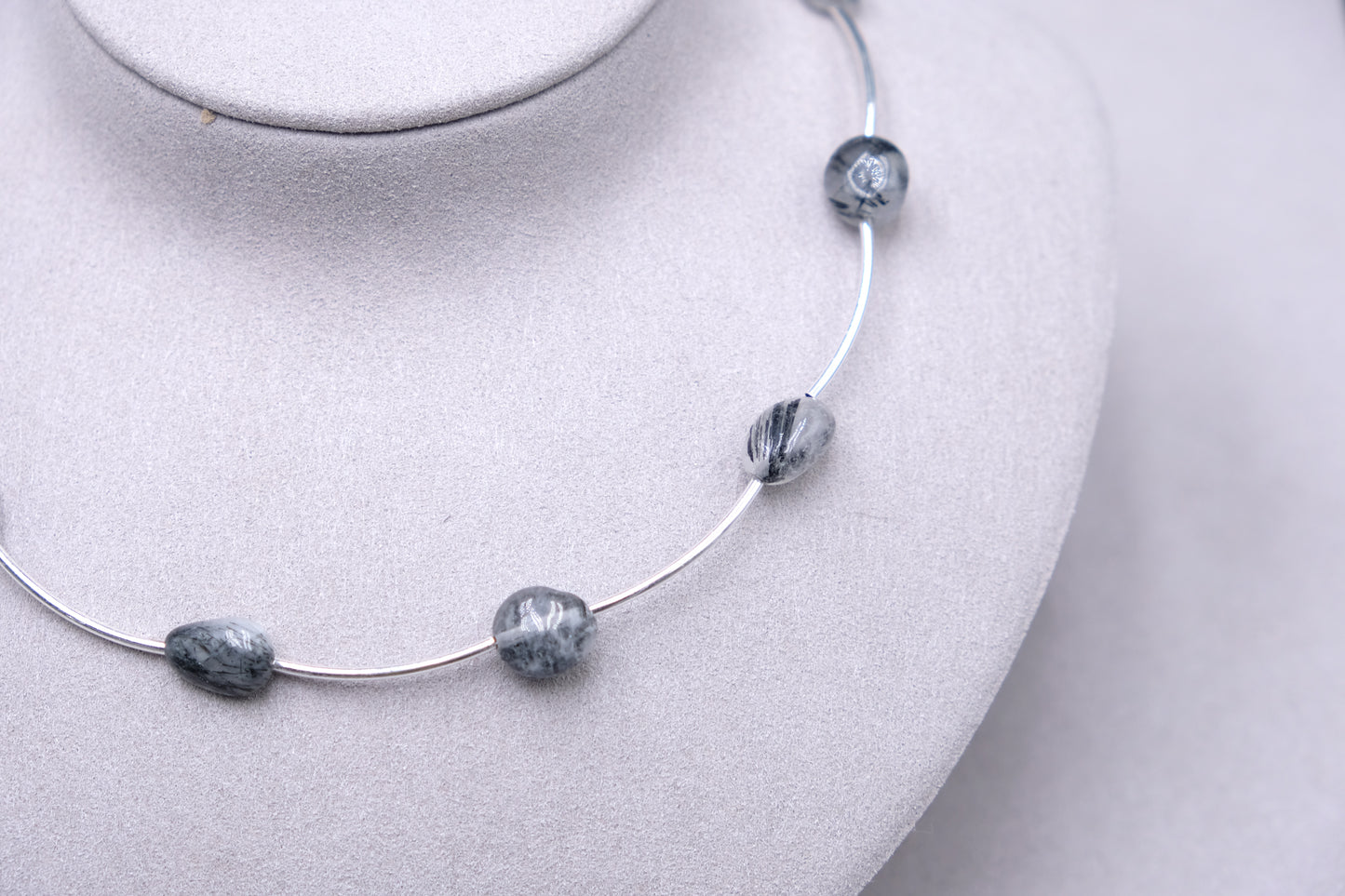 Whispers of the Night | Black Rutilated Quartz Necklace & Bracelet Set