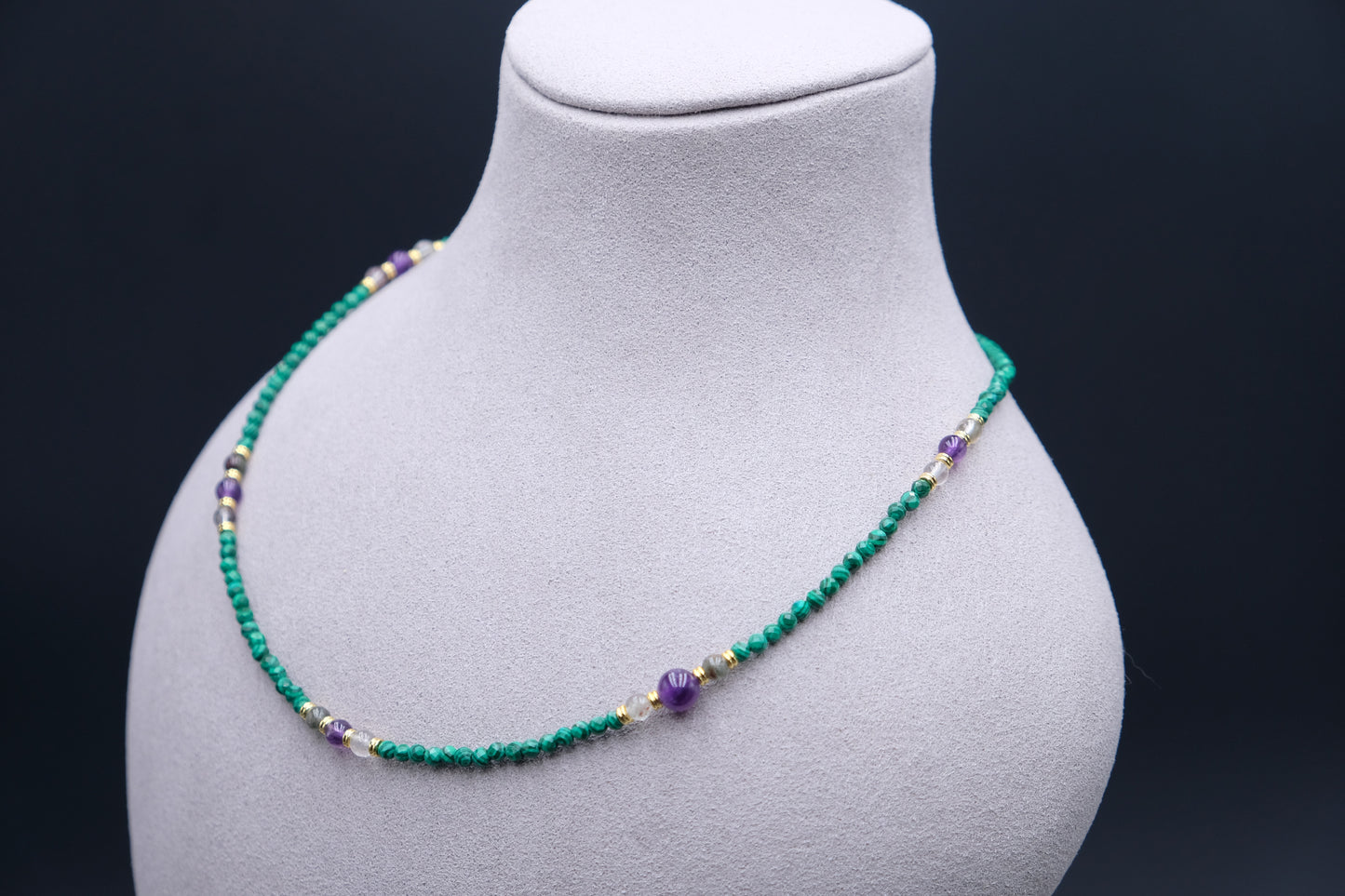 Forest Murmur | Malachite Green Phantom Quartz Necklace
