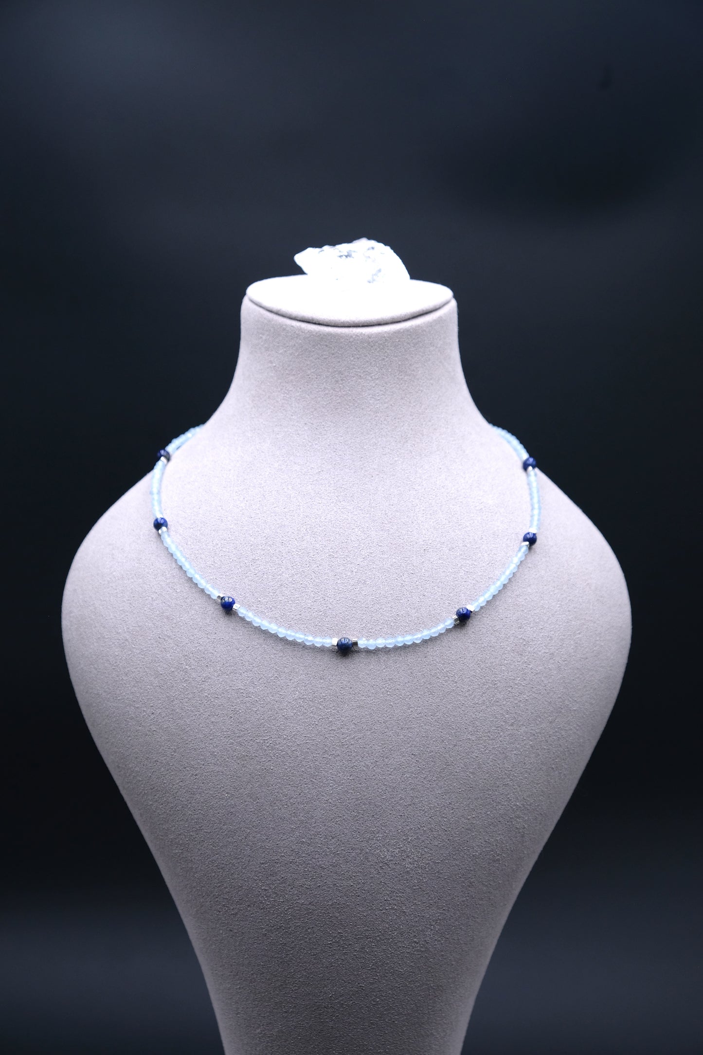 Ocean's Compass | Aquamarine & Azurite Necklace