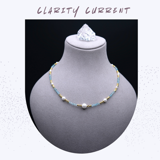 Clarity Current | Blue Apatite Bead Necklace