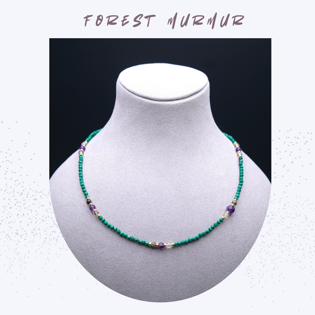 Forest Murmur | Malachite Green Phantom Quartz Necklace