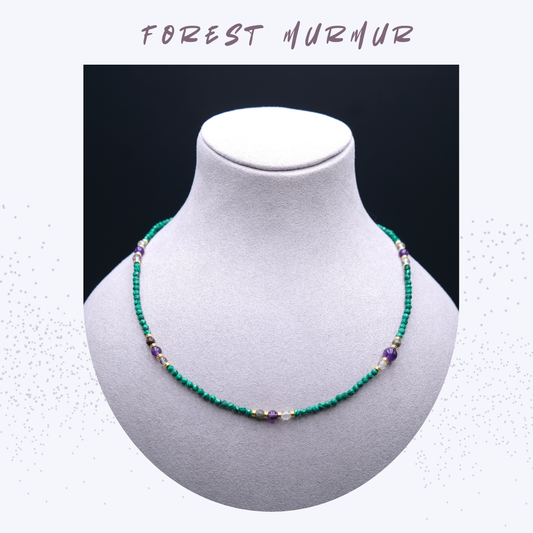 Forest Murmur | Malachite Green Phantom Quartz Necklace
