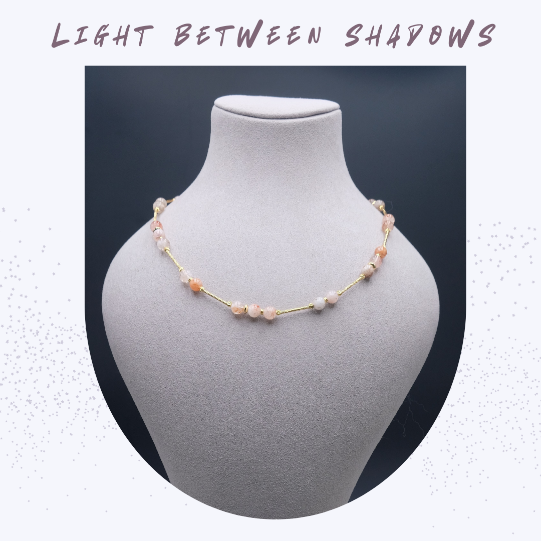 Light Between Shadows | Black Golden Super Seven & 18K Gold-Plated Necklace Set