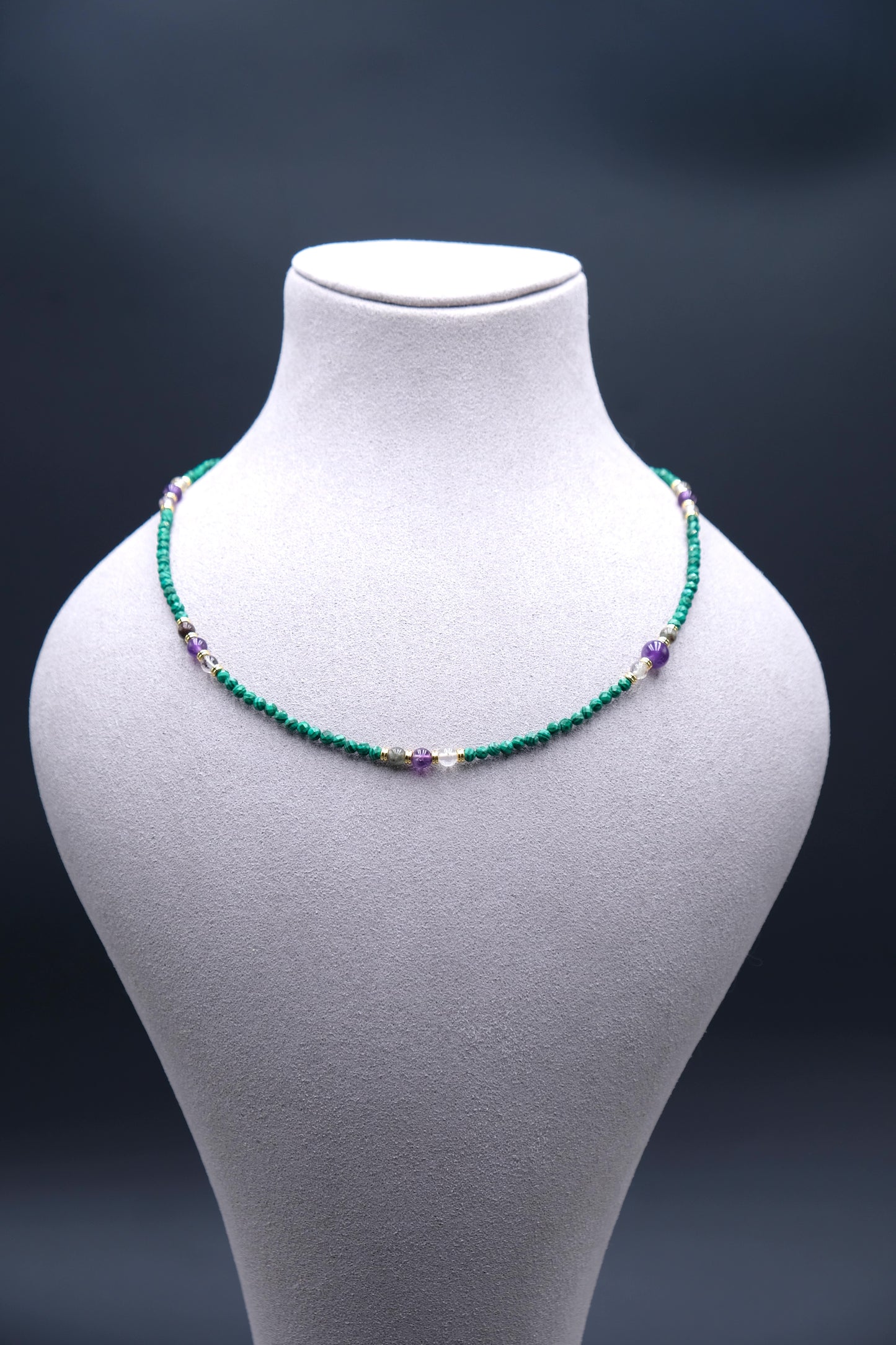 Forest Murmur | Malachite Green Phantom Quartz Necklace