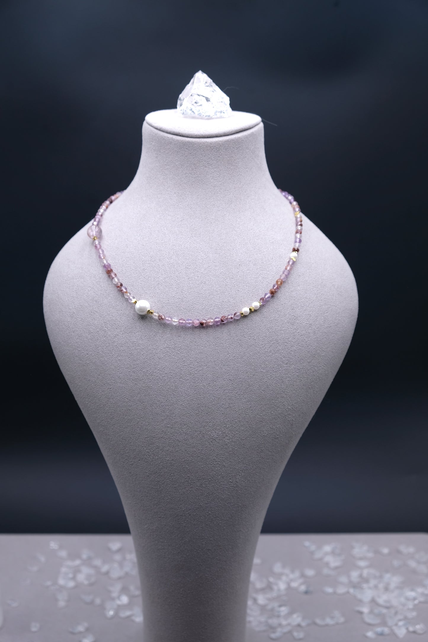 Mystic Bloom | Phantom Amethyst Crystal Violet Assay Necklace