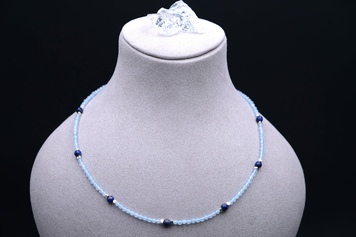 Ocean's Compass | Aquamarine & Azurite Necklace