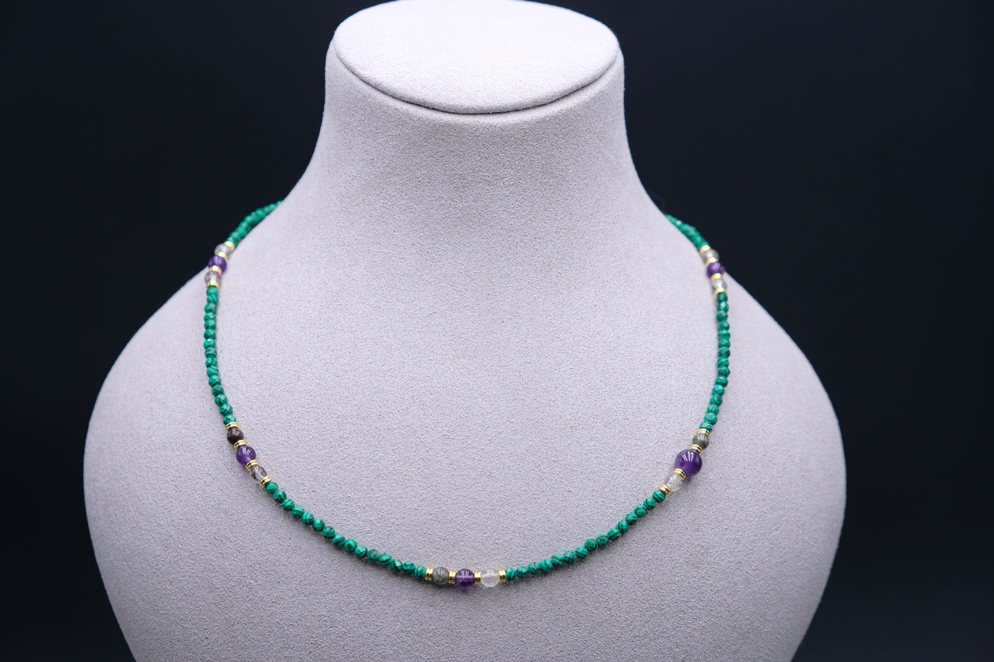 Forest Murmur | Malachite Green Phantom Quartz Necklace