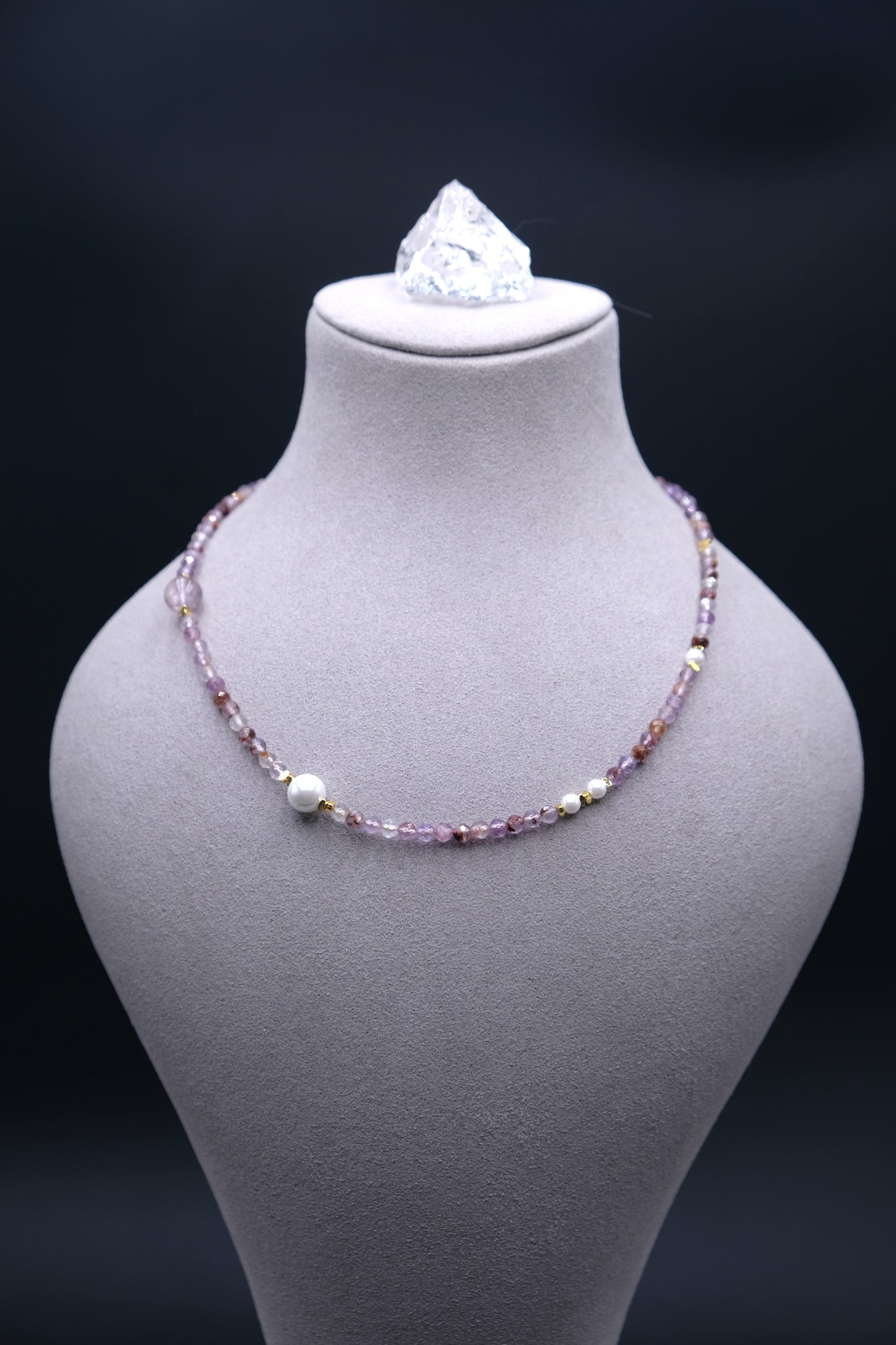 Mystic Bloom | Phantom Amethyst Crystal Violet Assay Necklace