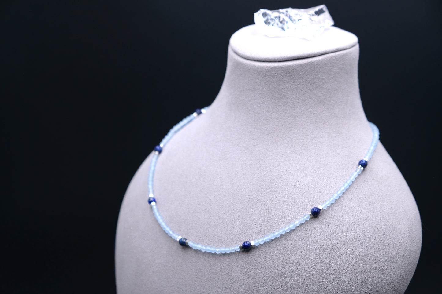 Ocean's Compass | Aquamarine & Azurite Necklace