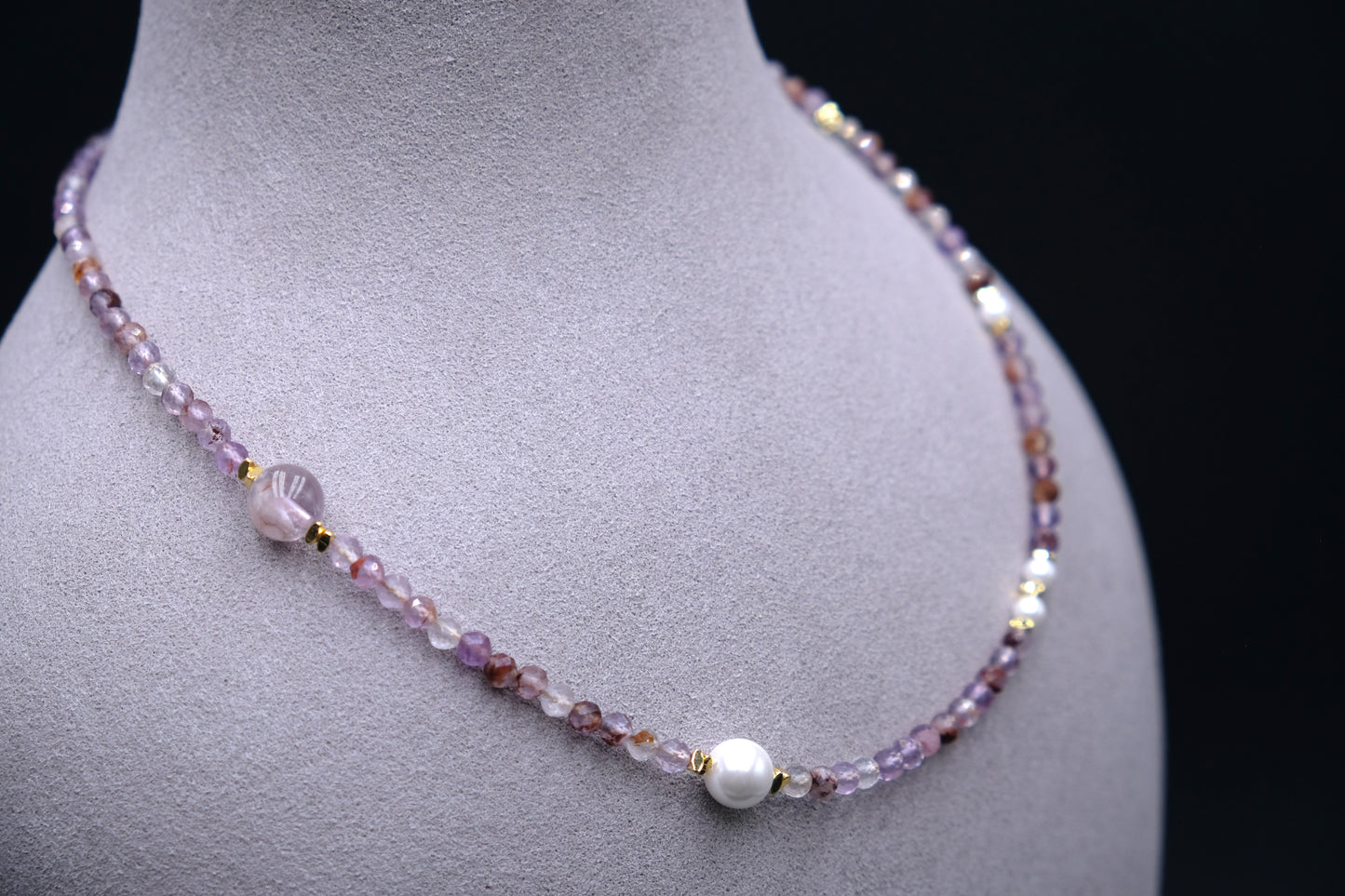Mystic Bloom | Phantom Amethyst Crystal Violet Assay Necklace