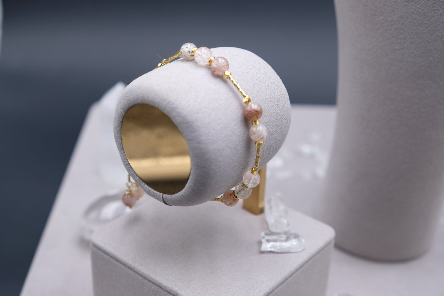 Light Between Shadows | Black Golden Super Seven & 18K Gold-Plated Necklace Set