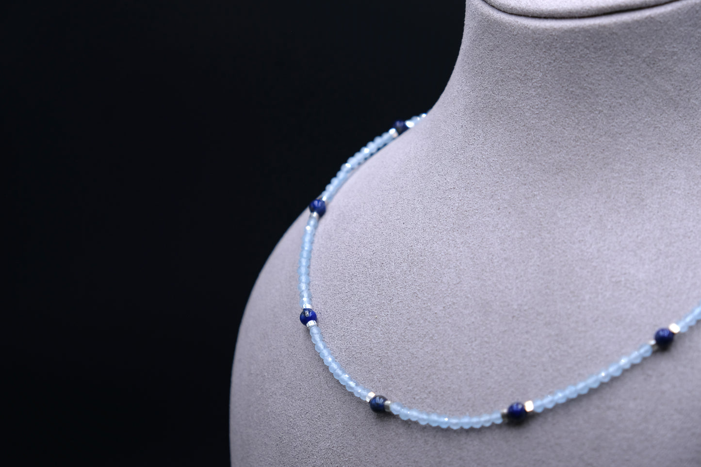 Ocean's Compass | Aquamarine & Azurite Necklace