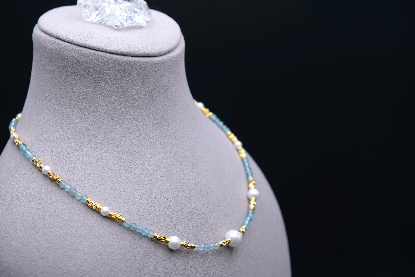 Clarity Current | Blue Apatite Bead Necklace