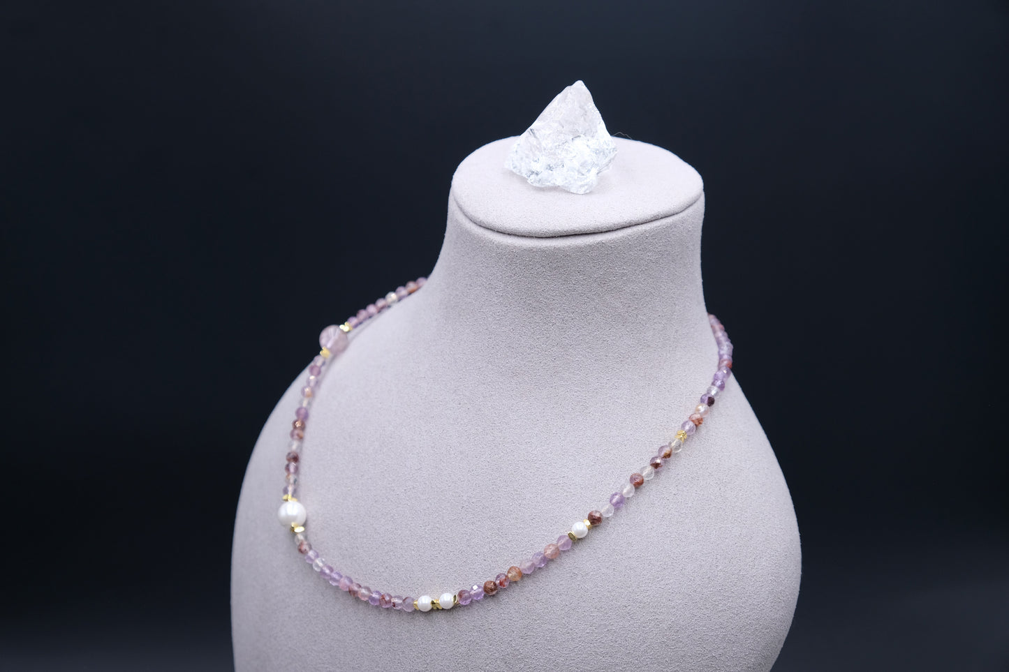 Mystic Bloom | Phantom Amethyst Crystal Violet Assay Necklace