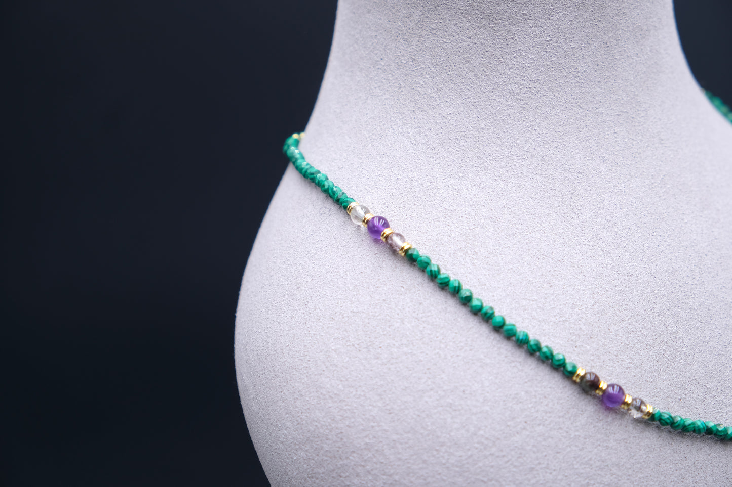 Forest Murmur | Malachite Green Phantom Quartz Necklace