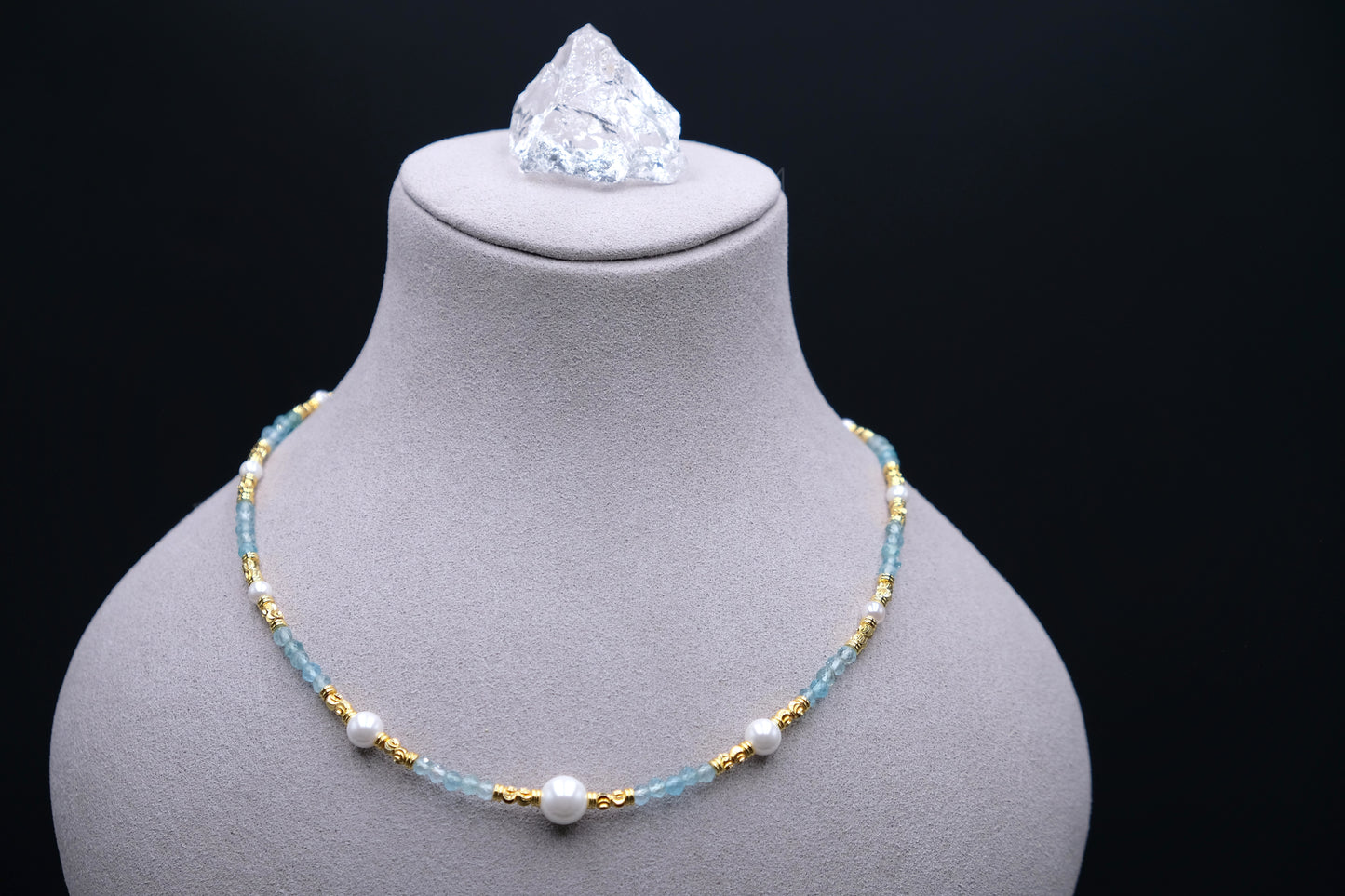 Clarity Current | Blue Apatite Bead Necklace