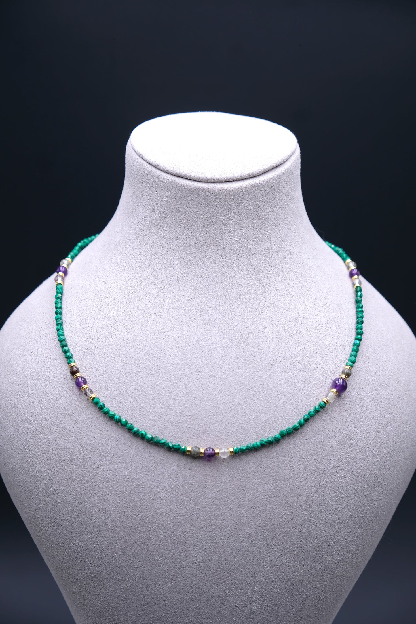 Forest Murmur | Malachite Green Phantom Quartz Necklace