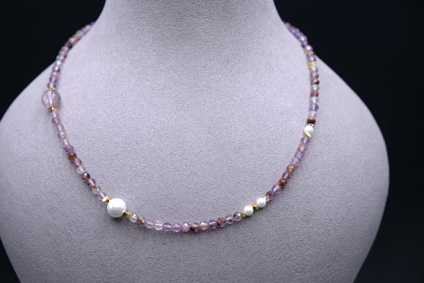 Mystic Bloom | Phantom Amethyst Crystal Violet Assay Necklace