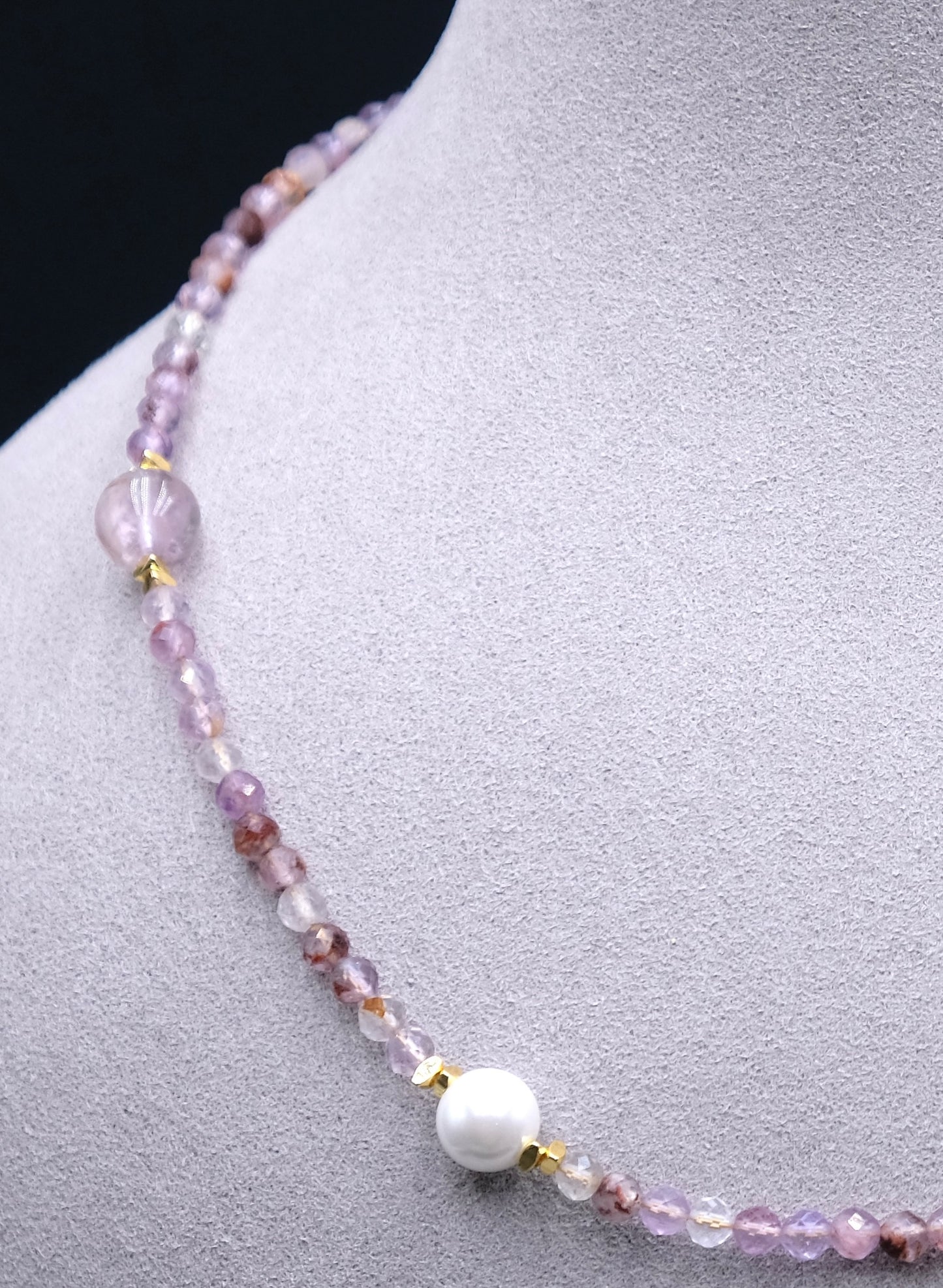 Mystic Bloom | Phantom Amethyst Crystal Violet Assay Necklace