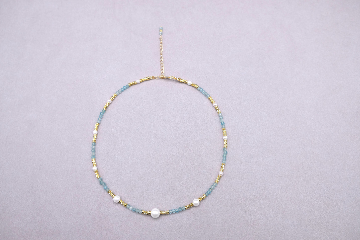 Clarity Current | Blue Apatite Bead Necklace