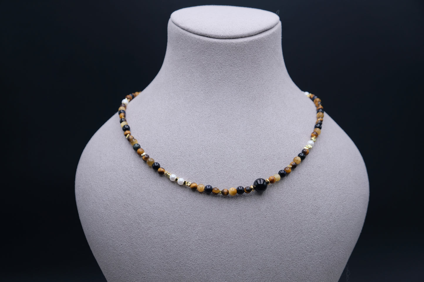 Fortune’s Resonance | Tiger’s Eye & Green Phantom Quartz Crystal Jewelry Set