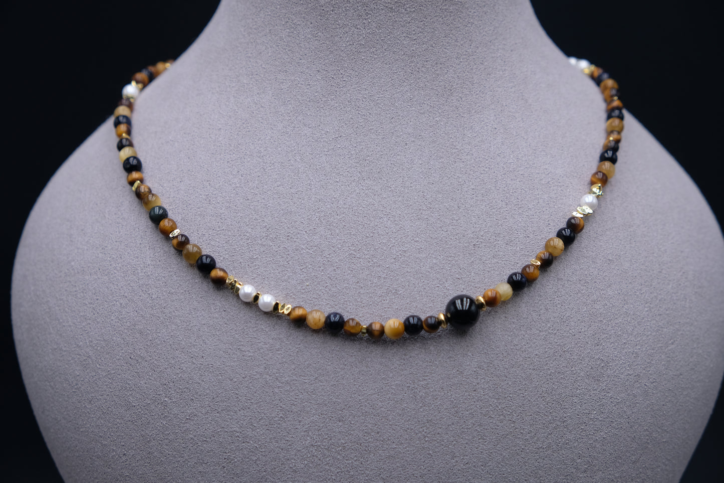 Fortune’s Resonance | Tiger’s Eye & Green Phantom Quartz Crystal Jewelry Set