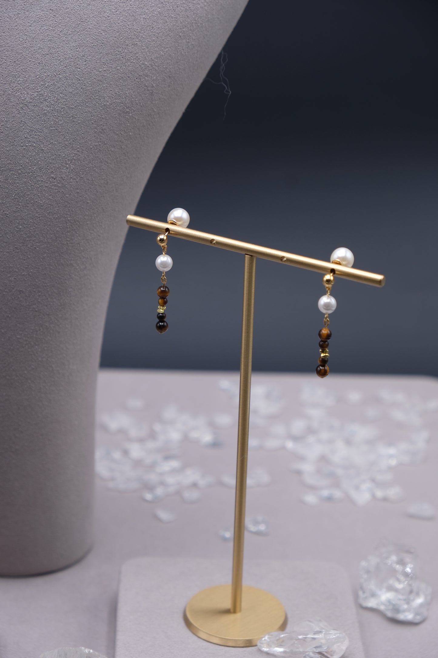 Fortune’s Resonance | Tiger’s Eye & Green Phantom Quartz Crystal Jewelry Set