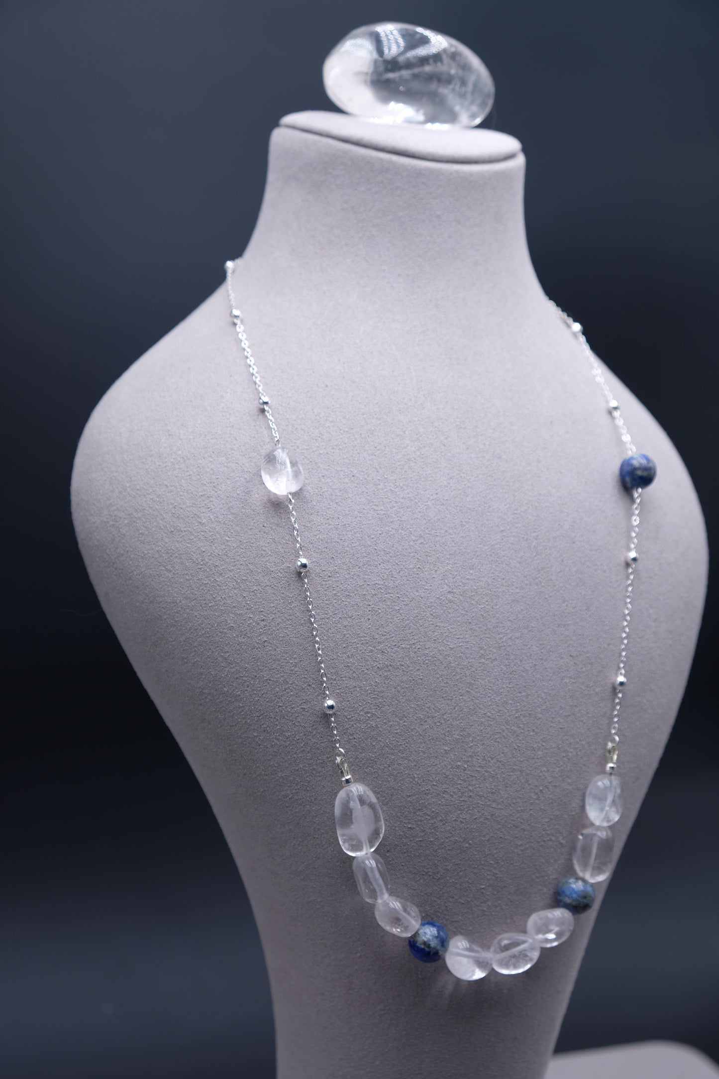 Earthbound Clarity — Clear Quartz · Map Stone  Jewerly Set