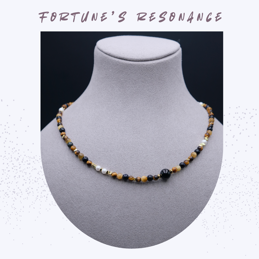 Fortune’s Resonance | Tiger’s Eye & Green Phantom Quartz Crystal Jewelry Set
