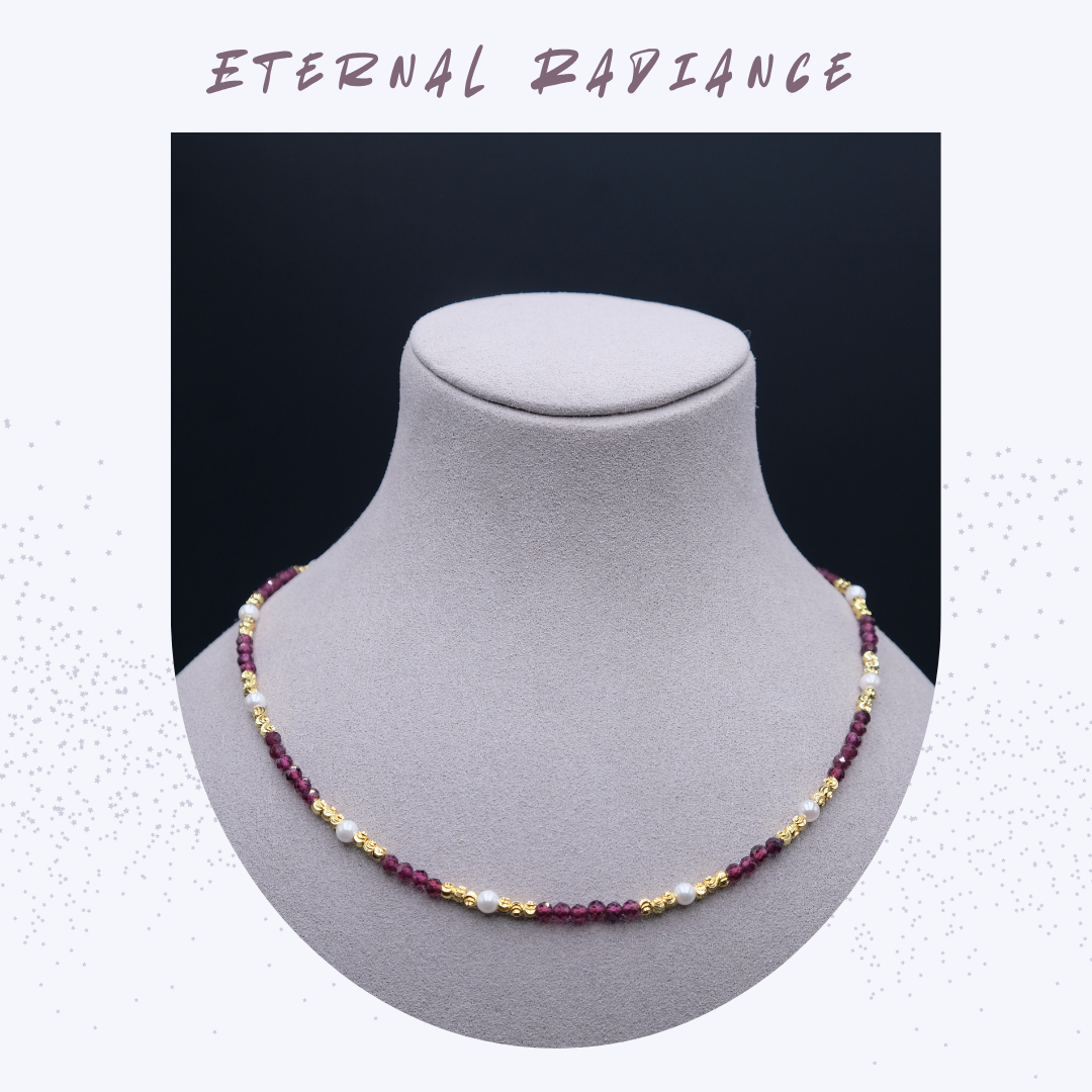 Eternal Radiance – Rhodolite Garnet & Gold Jewelry Set