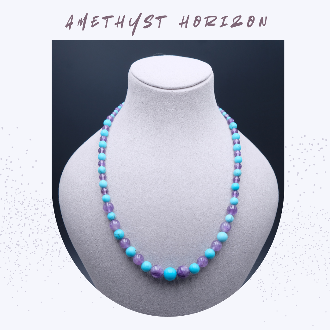 Amethyst Horizon  | Amethyst+Turquoise Necklace